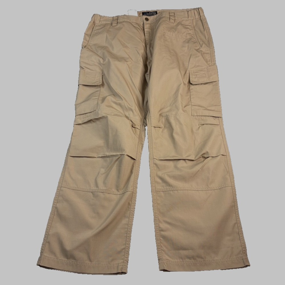 LAPG‎ Pants Men's 40x29.5 Khaki Tan Urban Ops Tactical Rip Stop Cargo Utility